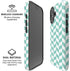 Blue White Chevron iPhone 16 Plus Magsafe Impact Case